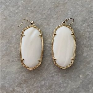 White Kendra Scott earrings